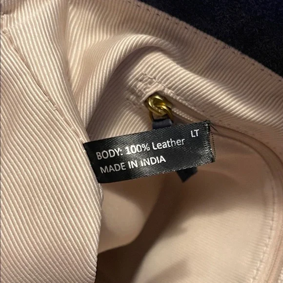 Navy Suede Shoulder Bucket Bag - Picture 4 of 4